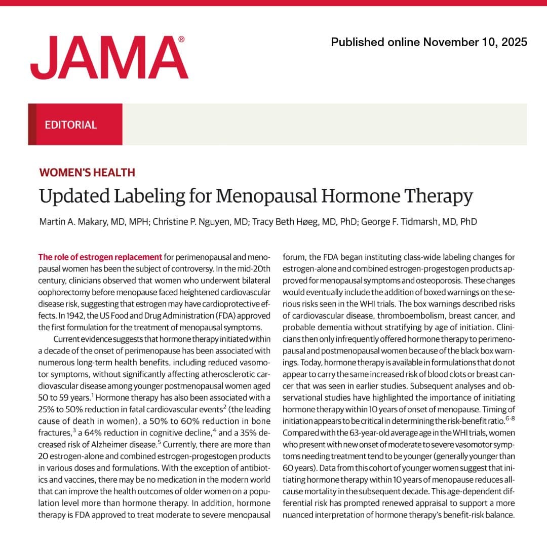 Image for FDA Removes 23-Year-Old Black Box Warnings from Menopausal Hormone Therapy