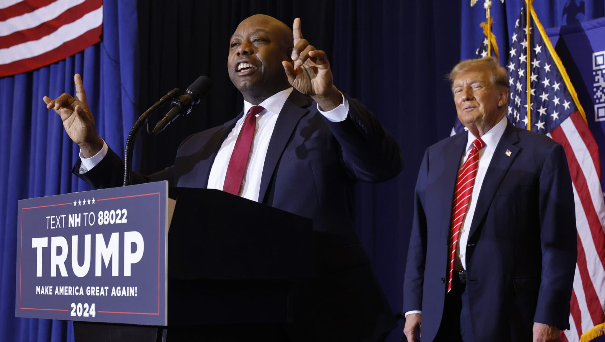 Image for Trump Fuels VP Speculation with Praise for Tim Scott Amidst 2026 Midterm Strategy