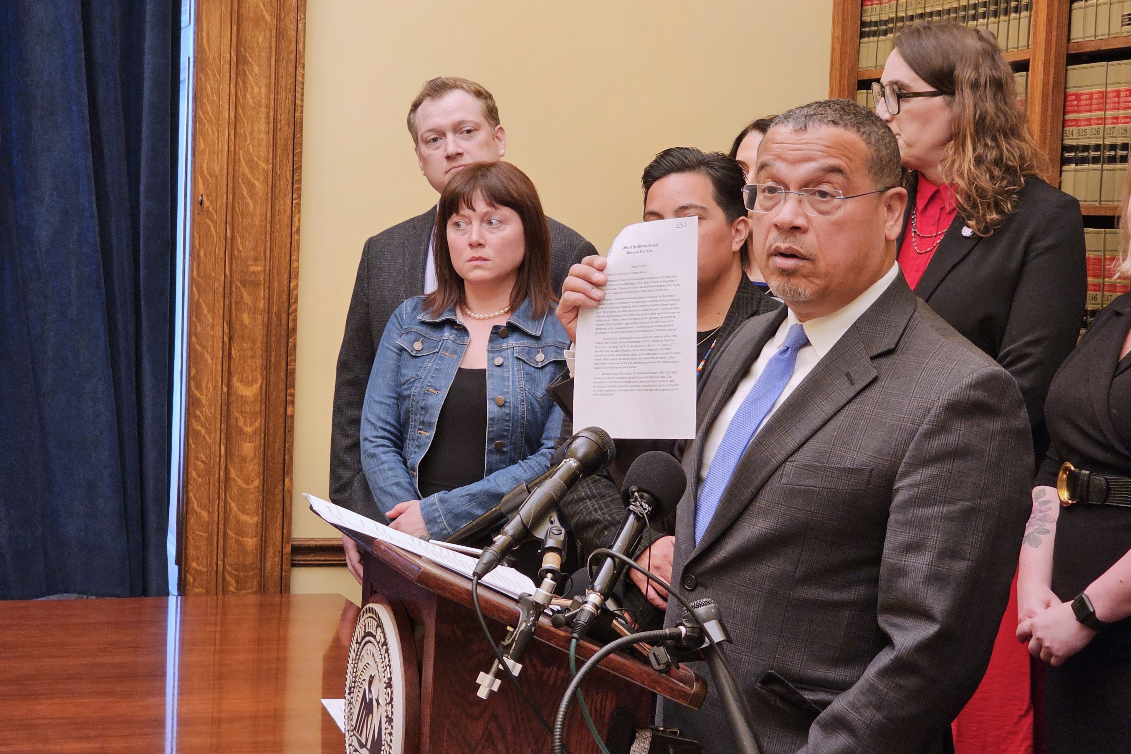 Image for Minnesota Attorney General Sues Trump Administration Over Transgender Sports Policy, Citing State Law Conflicts