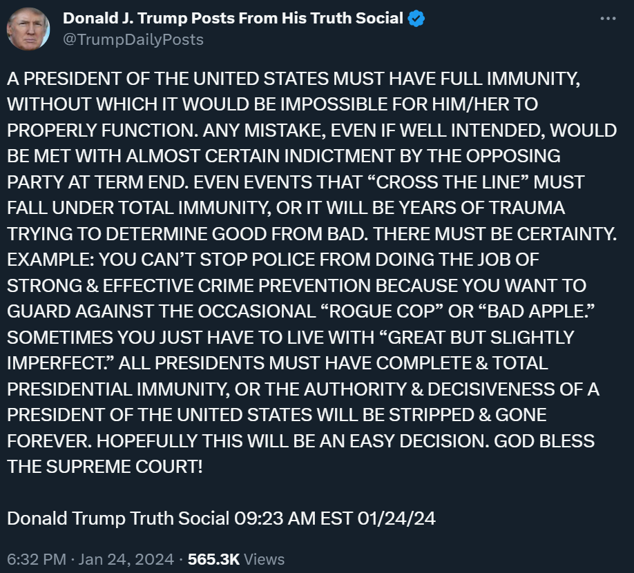 Image for Economist Noah Smith's Speculative Tweet on Donald Trump's Political Latitude Ignites Discussion