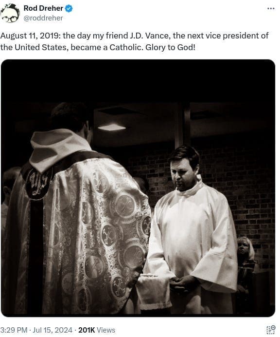 Image for Indissoluble Marriage Doctrine Central to JD Vance's Catholic Faith and Public Discourse