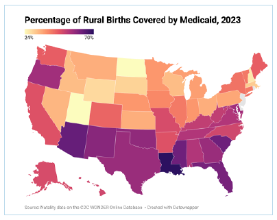 Image for Medicaid Covers 41.5% of US Births in 2023, NCHS Data Reveals