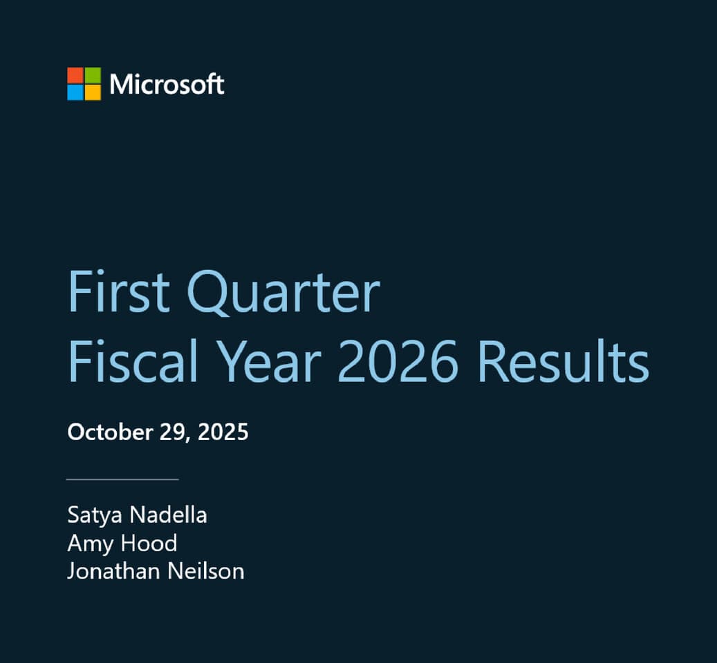 Image for Microsoft Reports 23% Non-GAAP EPS Growth in Q1 FY2026, Driven by Cloud and AI